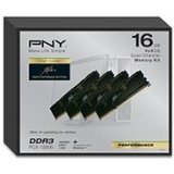 PNY 16GB Kit (4 x 4GB) 16 Quad Channel Kit DDR3 1600 (PC3 12800) 240-Pin DDR3 SDRAM MD16384K4D3-1600-X9 On Sale