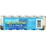Maxell 6-Pack D Cell Alkaline Batteries (LR206MP)