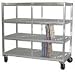 Kelmax Equipment Aluminum 3-Tier Tray Drying Rack w/ Fixed Shelves - 1'' Centers - 63.5''L