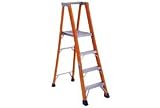 10' Fiberglass Platform Step Ladder - 375 Lb Capacity