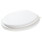 Buy Elongated Soft Toilet Seat with Plastic Hinges, Desert White by Ginsey