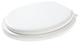 Tools & Hardware : Elongated Soft Toilet Seat with Plastic Hinges, Desert White