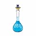 Kimax 92812G-200 Wide-Mouth Volumetric Flask, 200 mL, Glass Stopper, 6/cs