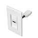 Electronics : HDmi Single Port Wall Plate w/Short Cable, White