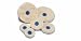 MUSLIN BUFF FINEX WITH PLASTIC CENTER 3" DIAMETER X 54 PLY COMBED