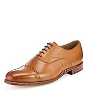 Savile Row Inspired Leather Goodyear Welted Toe Cap Lace Up Shoes