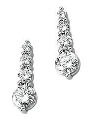 Jewelplus 1 ct tw Journey Diamond Earring Pair 1 Cttw