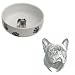 French Bulldog Paw Print Bowl, Porcelain by Rosalinde (7 in. x 2.5 in. deep)