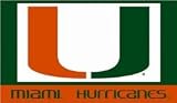Miami Hurricanes - Car Flag W/Wall Brackett Set of 2