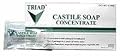 Box of 50 Castile Soap 0.3 fl. oz. packets TRIAD DISPOSABLES 108050