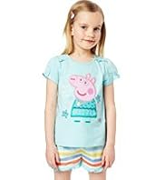 Pure Cotton Peppa Pig Shortie Pyjamas
