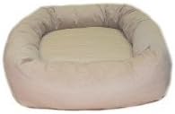 Oblong Foam Donut Dog Bed Color: Taupe Canvas, Size: Medium (33" L x 30" W)