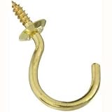 National #N119-727 2PK 1-1/2 Brass Cup Hook