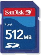 SanDisk SD�J�[�h 512MB SDSDB-512-J60