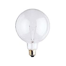 60 Watt Globe Shape Light Bulb / G40 (5" Diameter) / Clear / Medium Base / Long Life 150G40