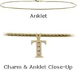 Initial Diamond T Yellow Gold 10