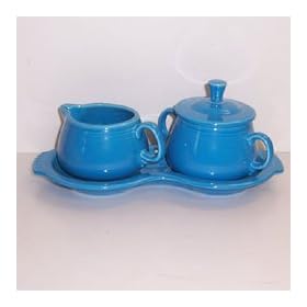 Fiesta Peacock 821 Sugar Creamer  Tray by Fiestaware