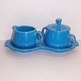 Fiesta Peacock 821 Sugar Creamer  Tray by Fiesta