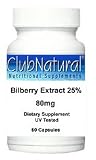 Bilberry Extract, 80 mg - 60 Capsules