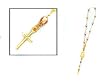 Ladies 14k Tricolor Gold Rosario Style Bracelet