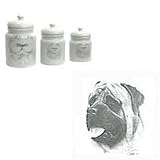 Mastiff Canister Set, Porcelain by Rosalinde
