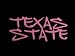 Texas State Bobcats Texas State/ Swoosh/ Stacked/ Pink/2 3/4x 6 1/2