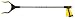 PikStik Pro Aluminum Reacher, 32 Inch, Yellow