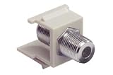 Keystone Coaxial F/F Coupler Insert, Color: Ivory