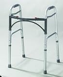 Deluxe Two Button Folding Walker - Standard Color, Adult, 3