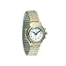 Ladies Royal Tel-Time Bi-Color Talking Watch w/White Dial-Expansion Band