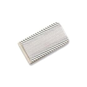 Silver Plated Etched Curves Money Clip