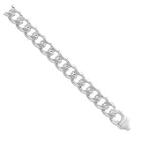 21ABLPvNYdL. SL160  Mens Sterling Silver Heavy Curb Bracelet   Width 11mm. Length 8.5 inches.