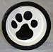 Melia Original Paw Design Ceramic Dog Bowl-BLACK PAW-MEDIUM