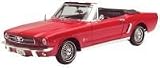 1964 1 2 Ford Mustang Convertible diecast model car 1:18 scale die cast by Motor Max - Red