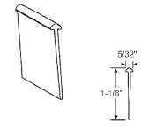 Black 1-1/8 Half-Round Type Shower Door Bottom Seal and Sweep - 36 in Long