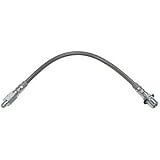 Front Brake Hose for Drum Brakes - S/S Clear 67-71 Fairlane/Torino,67-70 Mustang/Cougar/Falcon, 71-73 Maverick (C7OZ-2078ASS-CL)