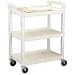 CMC5810BE - 3-Shelf Utility Cart, 36x16x31, Beige
