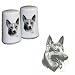 German Shepherd Small Salt and Pepper Shakers, Porcelain by Rosalinde (3')