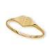 Jewelry : 14K Yellow Gold Children's Heart Signet Ring w/Cross - Size 3