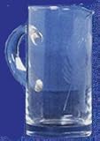 Individually Hand Etched Glass Lobster Syrup Pitcher 5"H 10 oz Set / 2