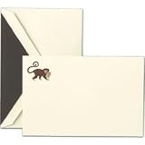 Engraved Monkey Correspondence Cards