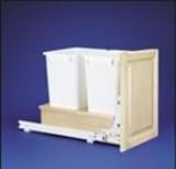 Double 35 Quart Bottom Mount Pull-Out Waste Container
