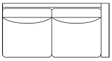 Chadwick Designer Style Leather Sectional Couch: Chadwick Designer Style Right Facing Loveseat