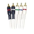 25 FT Component Video Audio 5-RCA Gold Cable 25ft HDTV by Steren