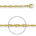 Jewelco London 9ct Yellow gold Prince Of Wales Necklace . Click Here for Dimensions and Weights.