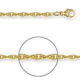 Image of Jewelco London 9ct Yellow gold Prince Of Wales Necklace . Click Here for Dimensions and Weights.