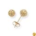14k Yellow Gold Filigree Design 5mm Ball Stud Earrings, HypoAllergenic