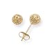 Jewelry : 14k Yellow Gold Filigree Design 5mm Ball Stud Earrings, HypoAllergenic