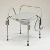 Commode - Folding Space Saver Commode with Elongated Seat. Weight Capacity: 300 pounds.
