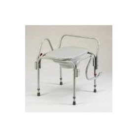 Commode- Arms drop independently Snap on toilet seat. Capacity 300 pounds